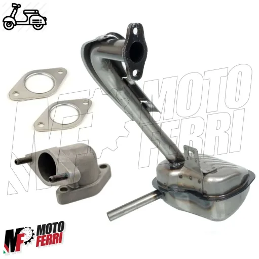 Marmitta Padellino + Collettore + 2 Guarnizioni Vespa 50 Special R L N