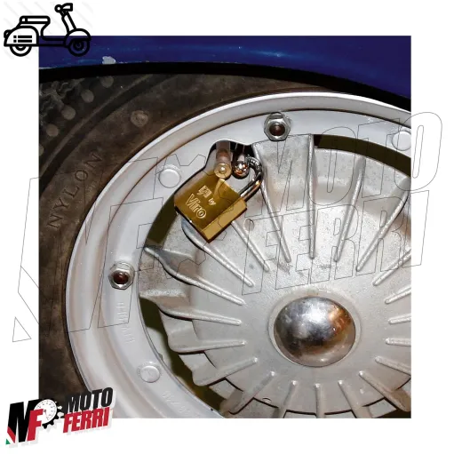 MF0171 - Antifurto Blocca Ruota Vespa Special RL PK ET3 Primavera 125 150 200 PX