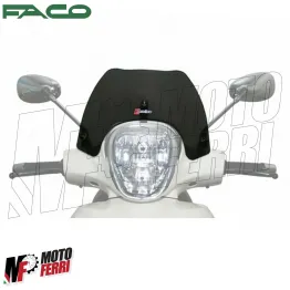MF2555 Cupolino Spoiler Nero Fume Faco Piaggio Beverly 125 300 350 mod 2010-2020 2