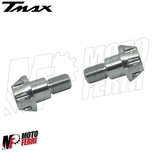 MF2467 - Stabilizzatori manubrio manopole Cromati per TMax 500 530 560 2001/2021