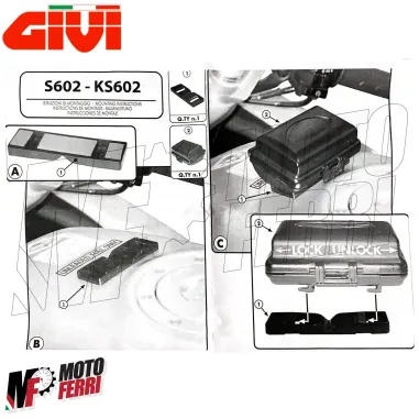 MF3033 Custodia Porta Telepass Adesivo Givi Universale Moto Scooter S602