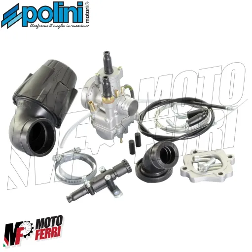 MF0265 Impianto Alimentazione Polini Carburatore CP 21 + collettore + filtro per Minarelli Orizzontale 50 2t