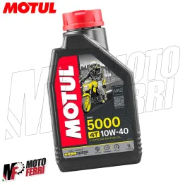 MF1600 - 1LT Olio Motore 10W40 Motul 5000 HC-Tech MA2 Base-Sintetica per Moto 4t 2