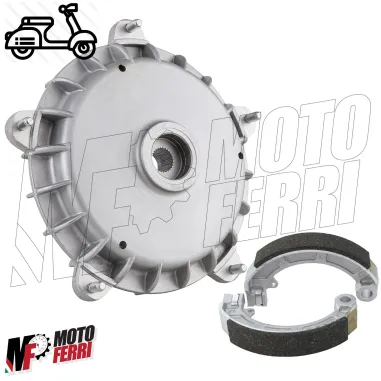 Tamburo Mozzo Posteriore Dm 27 con Ganasce Vespa 125 150 200 PX PE Prima Serie GL Sprint Rally
