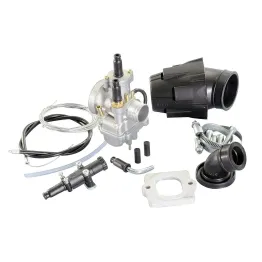 MF0264 - Impianto Alimentazione Polini Carburatore CP21 + Collettore + Filtro Aria Motore Piaggio Gilera 50 2T