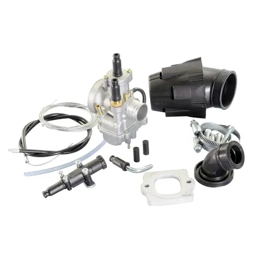 MF0264 - Impianto Alimentazione Polini Carburatore CP21 + Collettore + Filtro Aria Motore Piaggio Gilera 50 2T