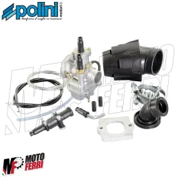 MF0264 - Impianto Alimentazione Polini Carburatore CP21 + Collettore + Filtro Aria Motore Piaggio Gilera 50 2T 2