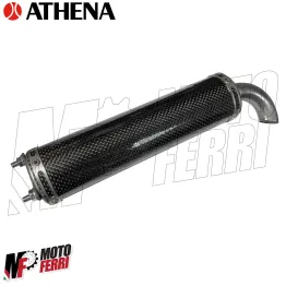 MF3049 Marmitta scarico Athena Racing Silenziatore Carbonio per MBK Booster Spirit R Naked BWS 50 2T 2