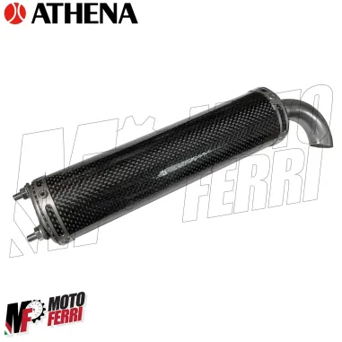 MF3049 Marmitta scarico Athena Racing Silenziatore Carbonio per MBK Booster Spirit R Naked BWS 50 2T
