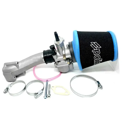 MF1165 Kit Carburatore Polini PWK 24 + Collettore 2 fori + Filtro Aria per Vespa 50 Special RLN 125 ET3