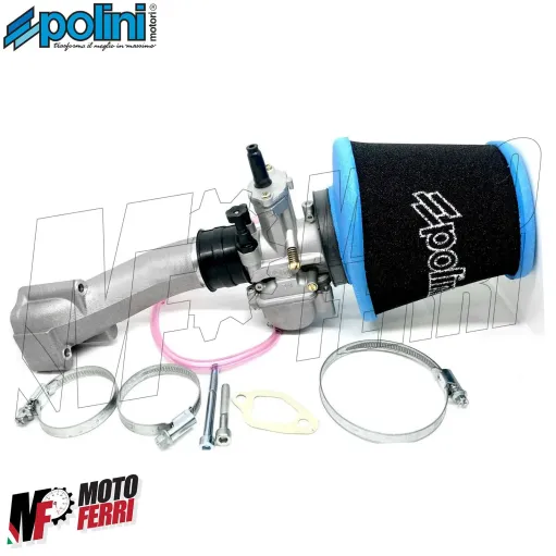 MF1165 Kit Carburatore Polini PWK 24 + Collettore 2 fori + Filtro Aria per Vespa 50 Special RLN 125 ET3