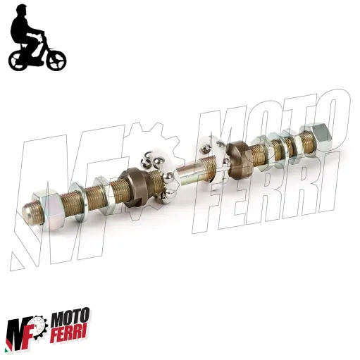 MF0127 Asse Ruota Anteriore Completo 11X165 Piaggio SI FL FL2 Ciao Mix Teen