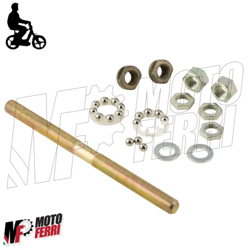 MF0127 Asse Ruota Anteriore Completo 11X165 Piaggio SI FL FL2 Ciao Mix Teen