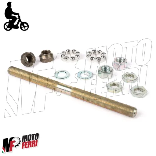 MF0127 Asse Ruota Anteriore Completo 11X165 Piaggio SI FL FL2 Ciao Mix Teen