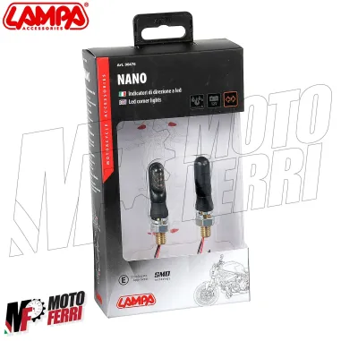 MF3056 Coppia Frecce Led Lampa Nano Ultra Piccole Universali Moto Omologate