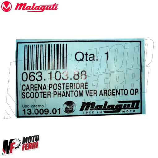 MF3062 Carena Codone posteriore Argento Opaco Malaguti F12 Phantom 1994 - 2000