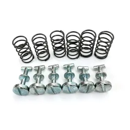 Kit 6 Perni Ritegni + 6 Molle per Coppia Carterini Fiancatine Laterali Piaggio Ciao PX