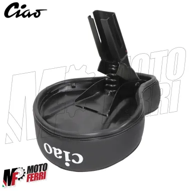 MF3098 Sella sellino Nero con Scritta Logo Ciao Piaggio Attacco Rettangolare