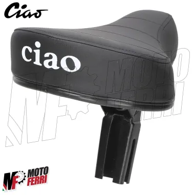 MF3098 Sella sellino Nero con Scritta Logo Ciao Piaggio Attacco Rettangolare