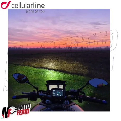 MF3124 Kit Fari Supplementari Cellularline Led Faretti Fendinebbia Universali Moto Enduro