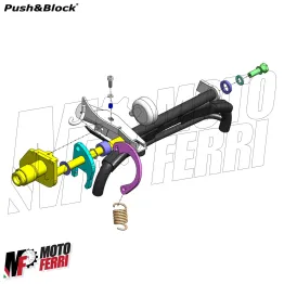 MF312X- Blocca Cavalletto Meccanico Push&Block per Yamaha 300 XMAX 2017 - 2022 2