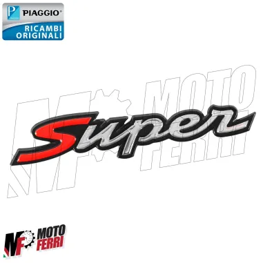 Targhetta Adesivo SUPER Originale Piaggio Vespa GTS 125 300 Super Sport Touring