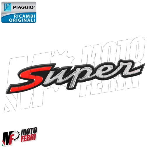 Targhetta Adesivo SUPER Originale Piaggio Vespa GTS 125 300 Super Sport Touring