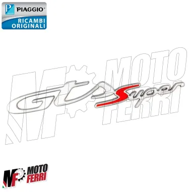 MF3130 - Targhetta Adesivo Cofano GTS SUPER Originale New Vespa GTS 125 300 HPE