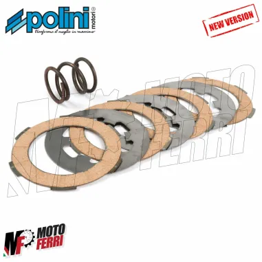 SERIE DISCHI FRIZIONE POLINI RACING 4 CON MOLLA VESPA 50 SPECIAL R L N PK S XL