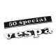 MF0655 Targhetta Scritta Anteriore + Posteriore Piaggio Vespa 50 Special