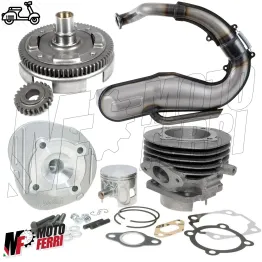 Kit Motore Cilindro Polini 102 Dm 55 + Campana + Marmitta Vespa 50 Special R L N 2