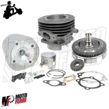 Kit Cilindro Gruppo Polini 102cc Dm 55 + Campana 24/72 Vespa 50 Special R L N PK