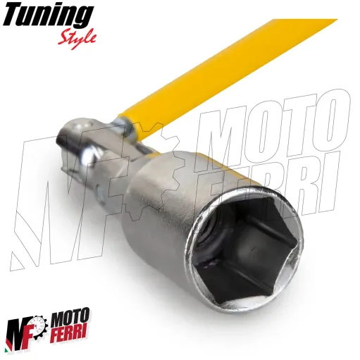 MF3172 Chiave Candela Snodata da 16mm Corta 23cm Universale Auto Moto Scooter