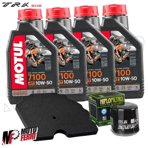 MF3181 Kit Tagliando Benelli TRK 502 X Filtro Aria Olio Motul 7100 10W50