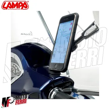 MF3185 Supporto Smartphone specchietto + Placca adesiva Vespa GTS Super Sport HPE 125 250 300