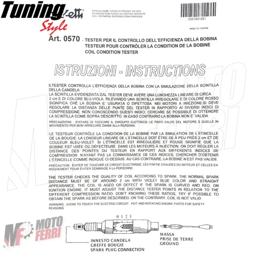 MF3190 - Attrezzo Tester Controllo Efficienza Bobina Moto Scooter Vespa Buzzetti