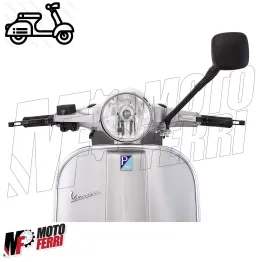 Specchio Quadro Nero Sinistro / Destro per Vespa 50 Special R L N PK S XL N V 2