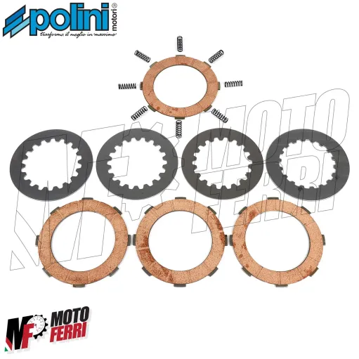 MF3200 Kit 4 Dischi Frizione Polini 8 molle Vespa Large PX PE 125 150 200 Millenium