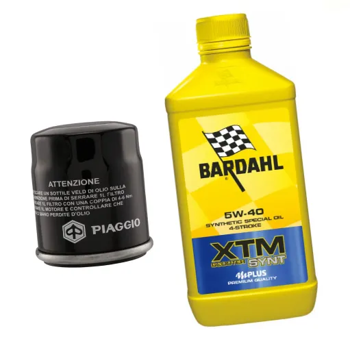 MF1862 - 1 Lt Bardahl 5W40 + Filtro Olio Motore Piaggio Vespa GTS 125 250 300