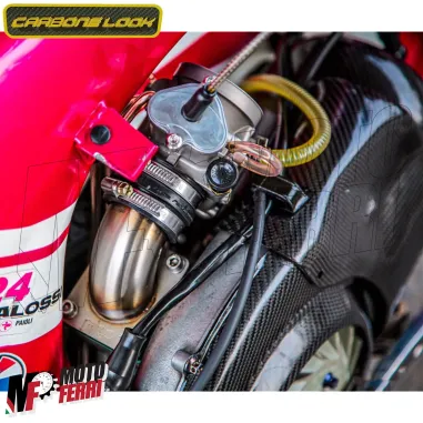 MF3207 Cuffia Cilindro Motore Carbon Look per Vespa PX 125 150 Arcobaleno MY