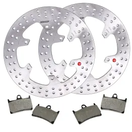 MF3211 Kit 2 Disco Freno Anteriore Braking + Pastiglie per Yamaha TMAX 500 da 2008 a 2011