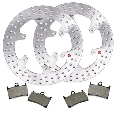 MF3211 Kit 2 Disco Freno Anteriore Braking + Pastiglie per Yamaha TMAX 500 da 2008 a 2011