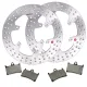 MF3211 Kit 2 Disco Freno Anteriore Braking + Pastiglie per Yamaha TMAX 500 da 2008 a 2011