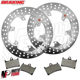 MF3211 Kit 2 Disco Freno Anteriore Braking + Pastiglie per Yamaha TMAX 500 da 2008 a 2011 2