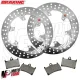 MF3211 Kit 2 Disco Freno Anteriore Braking + Pastiglie per Yamaha TMAX 500 da 2008 a 2011