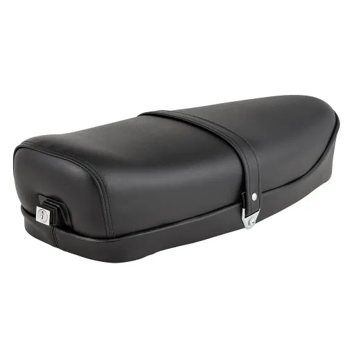 Sella Lunga Nera Sellone Nero con Serratura per Piaggio Vespa 50 Special RLN 125 ET3 Primavera