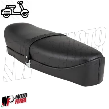 Sella Lunga Nera Sellone Nero con Serratura per Piaggio Vespa 50 Special RLN 125 ET3 Primavera