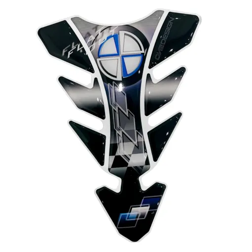 MF3226 - Adesivo Protezione Paraserbatoio Blu / Nero Logo BMW 23x15cm OneDesign