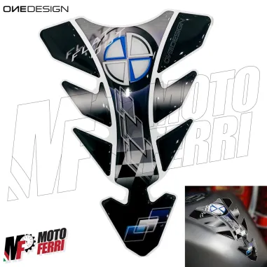 MF3226 - Adesivo Protezione Paraserbatoio Blu / Nero Logo BMW 23x15cm OneDesign
