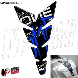 MF3229 - Adesivo Protezione Paraserbatoio Nero/Blu per Moto Universale 22x14cm 2